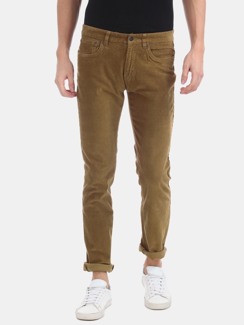 

Aeropostale Men Brown Slim Fit Solid Regular Trousers