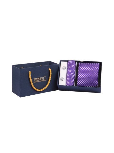 

Tossido Men Purple Accessory Gift Set