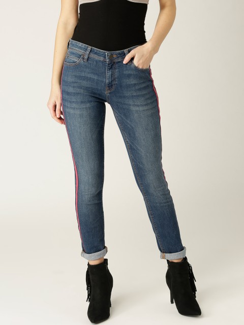 

ESPRIT Women Navy Blue Slim Fit Mid-Rise Clean Look Stretchable Jeans