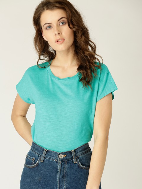 

ESPRIT Women Blue Solid High-Low Top