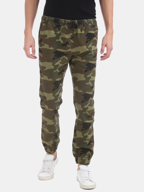 

Aeropostale Men Olive Green Slim Fit Solid Joggers