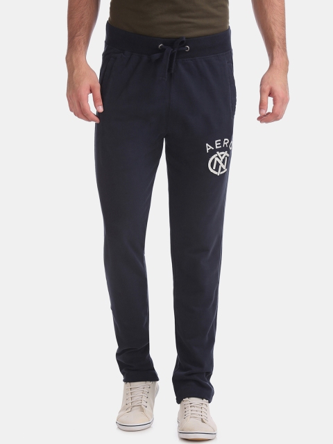 

Aeropostale Men Navy Blue Solid Regular Track Pants
