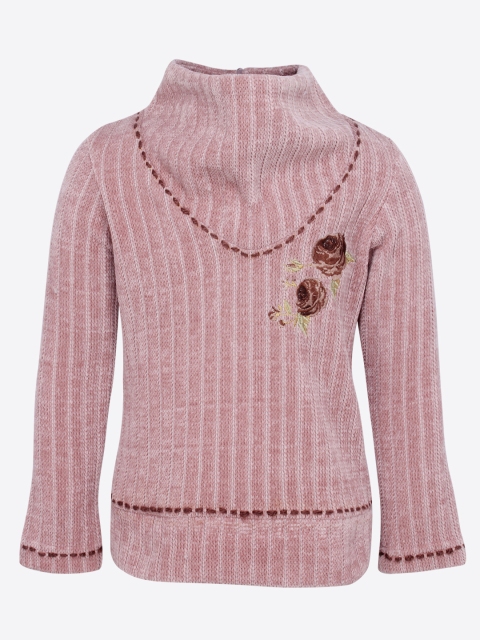 

CUTECUMBER Girls Pink Self Design Top