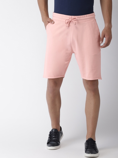 

Mast & Harbour Men Pink Solid Regular Fit Regular Shorts