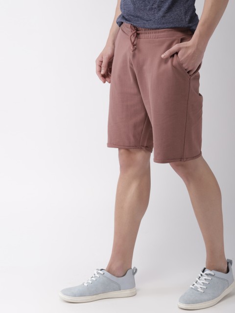 

Mast & Harbour Men Mauve Solid Regular Fit Regular Shorts