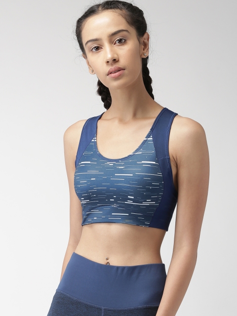

2GO Navy Blue Printed Non-Wired Lightly Padded Sports Bra EL-WSB290-S9