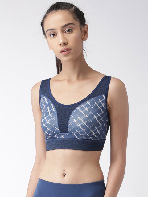 

2GO Navy Blue Printed Non-Wired Lightly Padded Training Sports Bra EL-WSB292-S9