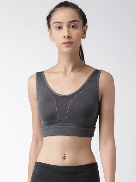 

2GO Charcoal Grey Solid Non-Wired Lightly Padded Training Sports Bra EL-WSB291-S9