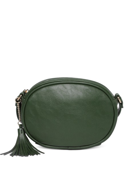 

FOREVER 21 Green Solid Sling Bag