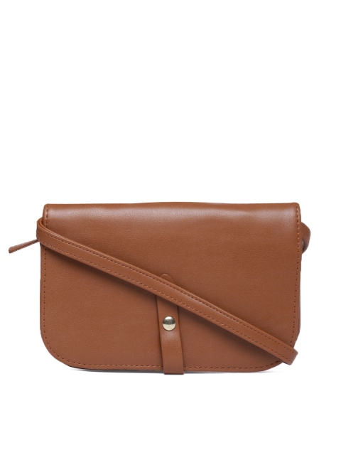 

FOREVER 21 Women Tan Solid Sling Bag