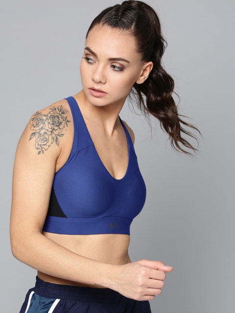 

UNDER ARMOUR Women Blue Colourblocked Vanish Sports Bra 1311811