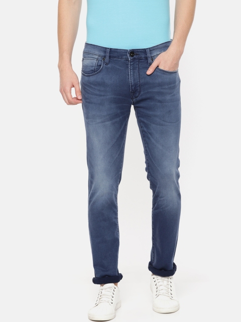 

Pepe Jeans Men Blue Vapour Slim Fit Low-Rise Clean Look Stretchable Jeans