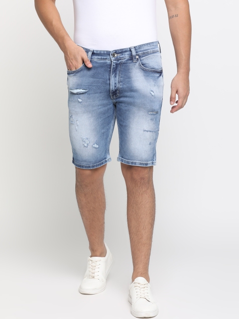 

Pepe Jeans Men Blue Washed Regular Fit Denim Shorts