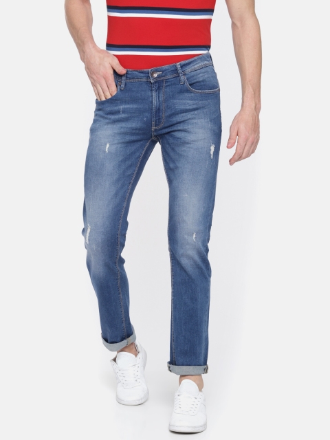 

Pepe Jeans Men Blue Slim Fit Low-Rise Mildly Distressed Stretchable Jeans