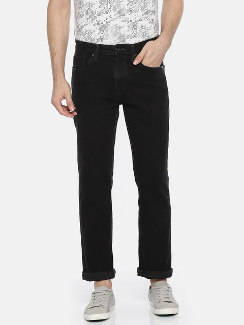 

Pepe Jeans Men Black Regular Fit Low-Rise Clean Look Stretchable Jeans