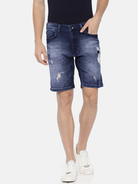

Pepe Jeans Men Blue Washed Regular Fit Denim Shorts
