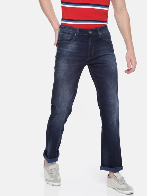 

Pepe Jeans Men Blue Regular Fit Mid-Rise Clean Look Stretchable Jeans