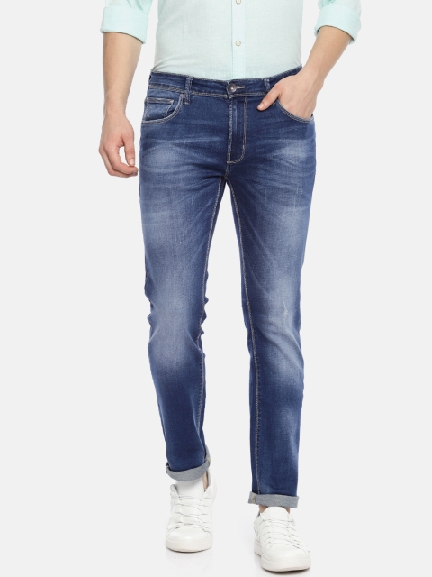 

Pepe Jeans Men Blue Mick Vapour Slim Fit Low-Rise Low Distress Stretchable Jeans