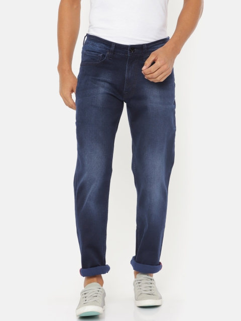 

Pepe Jeans Men Blue Regular Fit Mid-Rise Clean Look Stretchable Jeans