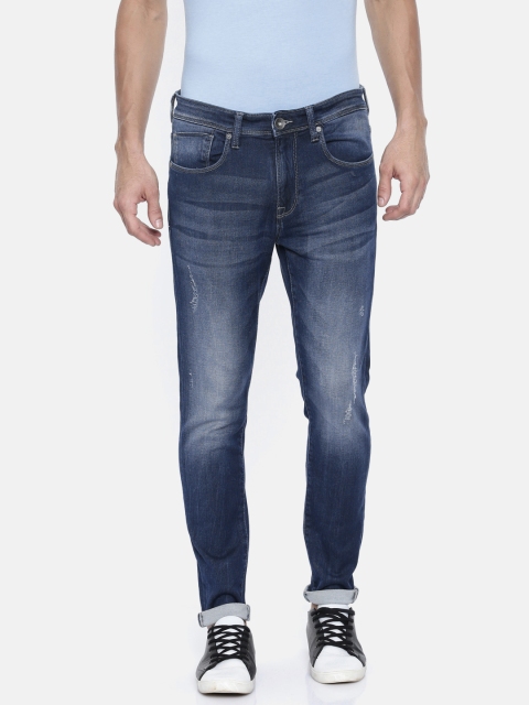

Pepe Jeans Men Blue Slim Fit Low-Rise Mildly Distressed Stretchable Jeans
