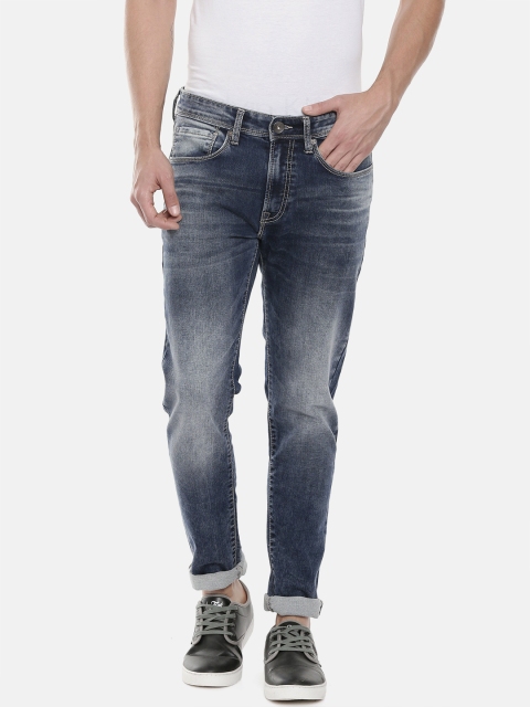 

Pepe Jeans Men Blue Ford Chinox Slim Fit Low-Rise Clean Look Stretchable Jeans
