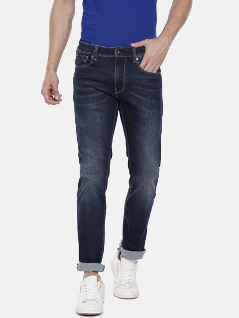 

Pepe Jeans Men Blue Max Vapour Slim Fit Low-Rise Clean Look Stretchable Jeans