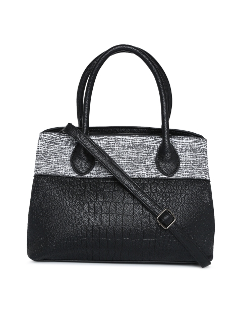 

CODE by Lifestyle Black & Grey Colourblocked Handheld Bag