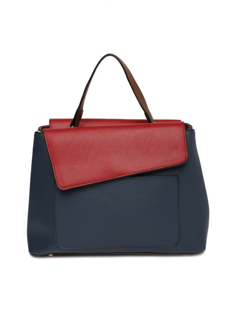 

Ginger by Lifestyle Brown & Red Colourblocked Handheld Bag