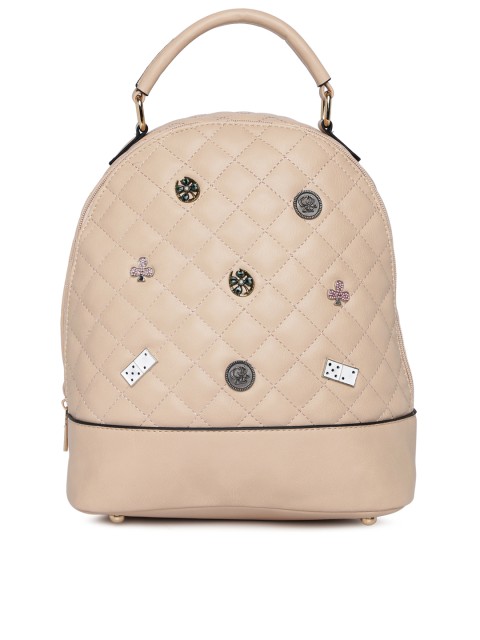 

Ginger by Lifestyle Women Beige Quilted Backpack