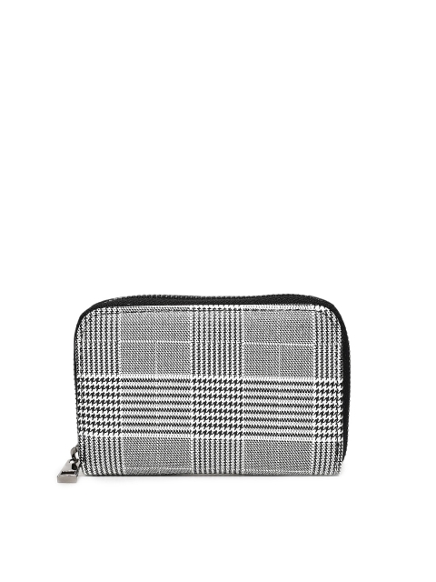 

Ginger by Lifestyle Women Black & Off-White Self Design Zip Around Wallet