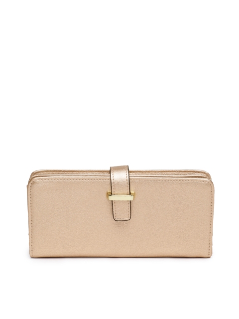

Ginger by Lifestyle Women Rose Gold Toned Solid Two Fold Wallet