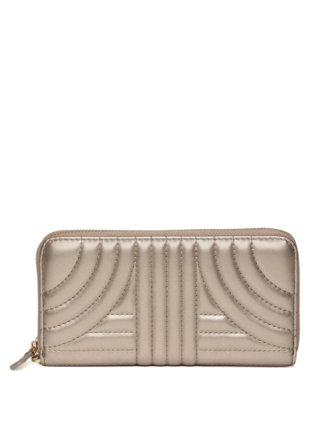 

Ginger by Lifestyle Women Gold-Toned Textured Zip Around Wallet