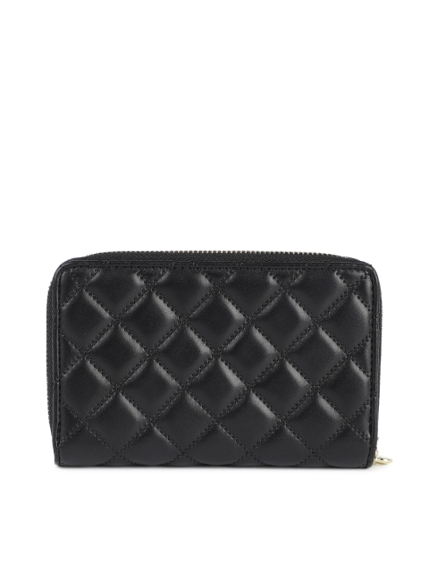 

Ginger by Lifestyle Women Black Textured Zip Around Wallet