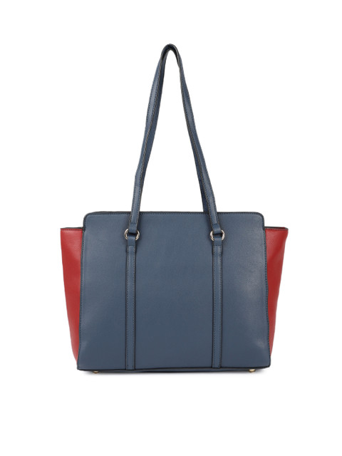 

Ginger by Lifestyle Navy Blue & Red Colourblocked Shoulder Bag