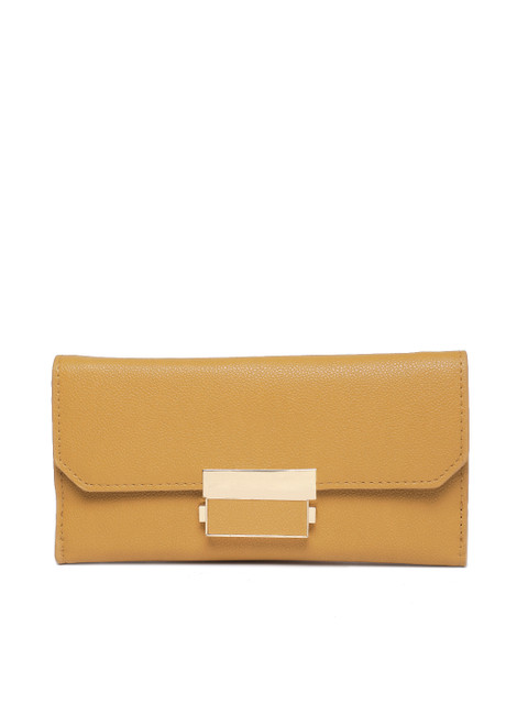 

Ginger by Lifestyle Women Mustard Solid Two Fold Wallet