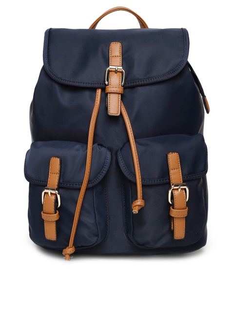 

Ginger by Lifestyle Women Navy Blue Solid Backpack