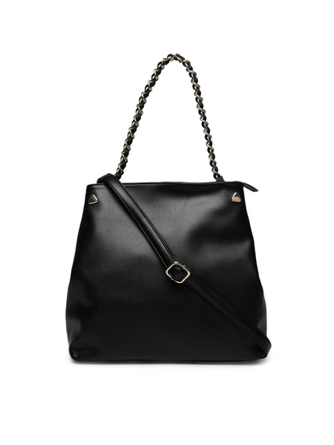 

Ginger by Lifestyle Black Solid Hobo Bag