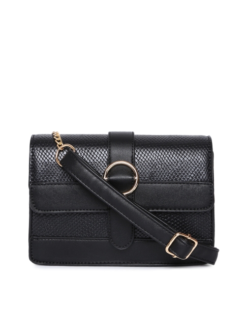 

CODE by Lifestyle Black Textured Sling Bag