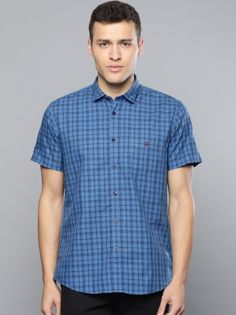 

Louis Philippe Sport Men Blue Slim Fit Checked Casual Shirt