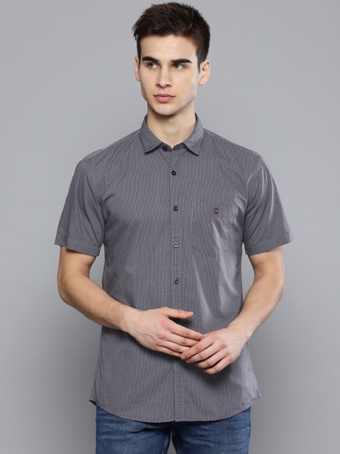 

Louis Philippe Sport Men Charcoal Slim Fit Striped Casual Shirt