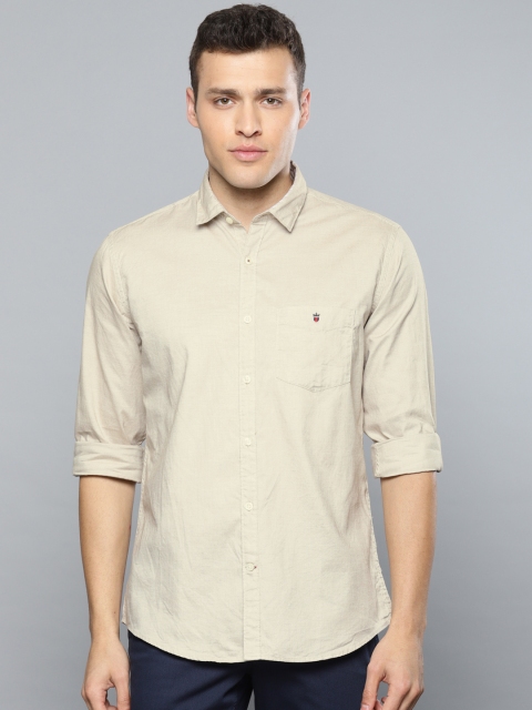 

Louis Philippe Sport Men Beige Slim Fit Self Design Casual Shirt