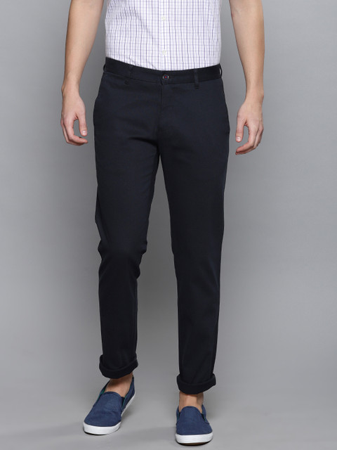 

Louis Philippe Sport Men Navy Steve Slim Fit Solid Chinos, Navy blue