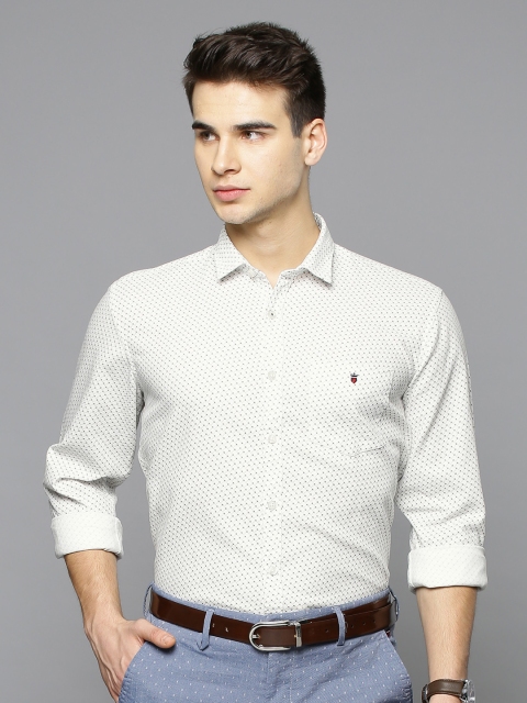 

Louis Philippe Sport Men White Slim Fit Printed Smart Casual Shirt