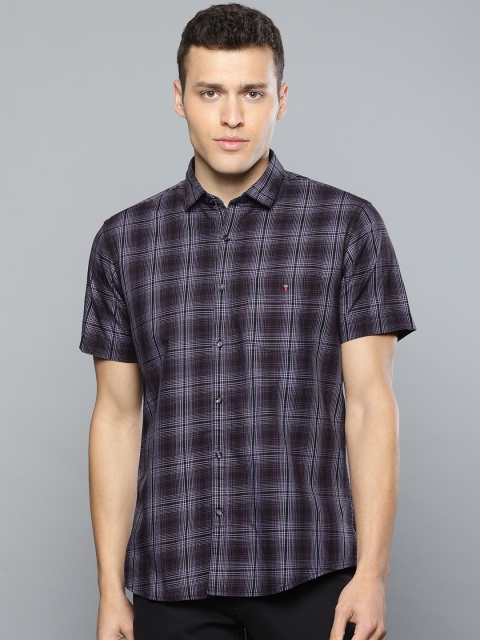 

Louis Philippe Sport Men Purple Slim Fit Checked Casual Shirt