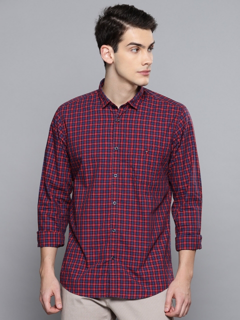 

Louis Philippe Sport Men Red & Navy Slim Fit Checked Casual Shirt
