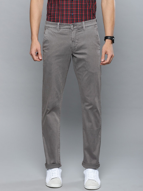 

Louis Philippe Sport Men Grey Slim Fit Solid Chinos