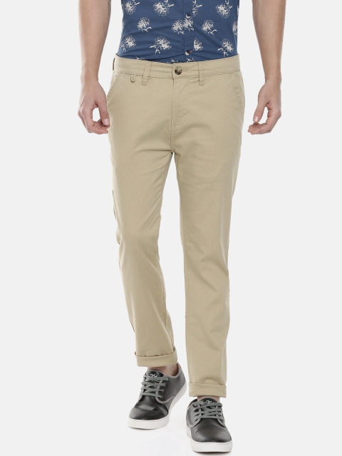 

Pepe Jeans Men Beige Steel Slim Fit Printed Chinos