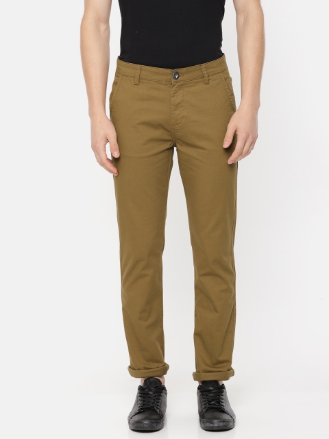 

Pepe Jeans Men Khaki Slim Fit Solid Chinos
