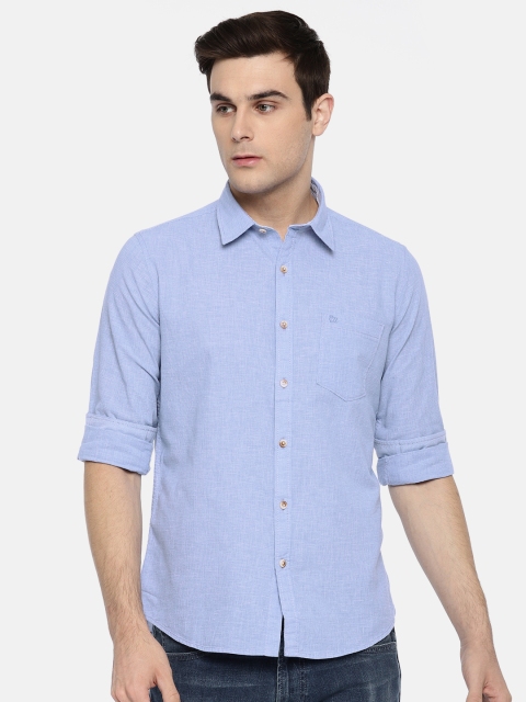 

Pepe Jeans Men Blue Regular Fit Solid Casual Shirt
