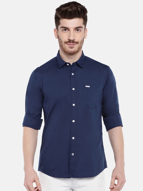 

Pepe Jeans Men Navy Blue Regular Fit Solid Casual Shirt